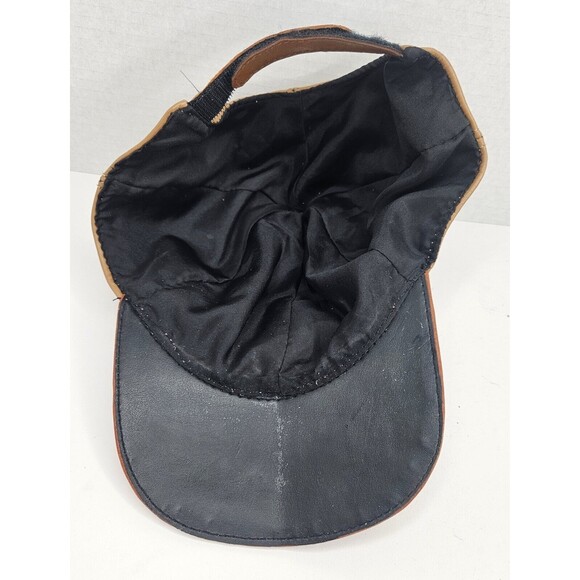 Men's Leather Chile Adjustable Cap Hand Tooled Scenes Color Lined - Picture 5 of 5